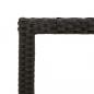 Preview: Gartentisch mit Glasplatte Schwarz 90x90x75 cm Poly Rattan