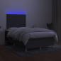 Preview: Boxspringbett mit Matratze & LED Dunkelgrau 120x190 cm Stoff