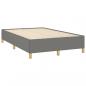 Preview: Boxspringbett mit Matratze & LED Dunkelgrau 120x190 cm Stoff