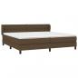 Preview: Boxspringbett mit Matratze Dunkelbraun 200x200 cm Stoff