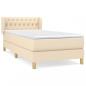 Preview: Boxspringbett mit Matratze Creme 100x200 cm Stoff