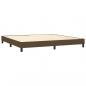 Preview: Boxspringbett mit Matratze Dunkelbraun 200x200 cm Stoff