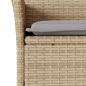 Preview: Gartenstühle mit Kissen 2 Stk. Beige Poly Rattan