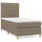 Preview: Boxspringbett mit Matratze Taupe 80x200 cm Stoff