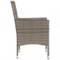 Preview: Gartenstühle mit Kissen 2 Stk. Grau Poly Rattan