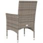 Preview: Gartenstühle mit Kissen 2 Stk. Grau Poly Rattan