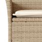 Preview: Gartenstühle mit Kissen 2 Stk. Beige Poly Rattan