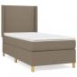 Preview: ARDEBO.de - Boxspringbett mit Matratze Taupe 80x200 cm Stoff