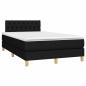 Preview: Boxspringbett mit Matratze & LED Schwarz 120x200 cm Stoff