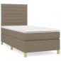 Preview: Boxspringbett mit Matratze Taupe 80x200 cm Stoff