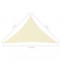 Preview: Sonnensegel Oxford-Gewebe Dreieckig 3x3x4,24 m Creme