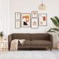 Preview: 3-Sitzer Sofa Braun Kunstleder Wildleder-Optik