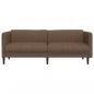 Preview: 3-Sitzer Sofa Braun Kunstleder Wildleder-Optik