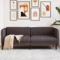 Preview: ARDEBO.de - Sofa 3-Sitzer Dunkelbraun Stoff