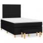 Preview: Boxspringbett mit Matratze Schwarz 120x190 cm Stoff