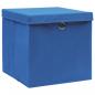 Preview: Aufbewahrungsboxen mit Deckeln 10 Stk. Blau 32x32x32 cm Stoff