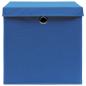 Preview: Aufbewahrungsboxen mit Deckeln 10 Stk. Blau 32x32x32 cm Stoff