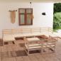 Preview: ARDEBO.de - 10-tlg. Garten-Lounge-Set Massivholz Kiefer