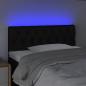 Preview: LED Kopfteil Schwarz 100x7x78/88 cm Stoff