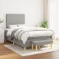 Preview: Boxspringbett mit Matratze Hellgrau 120x190 cm Stoff