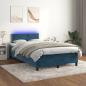 Preview: Boxspringbett mit Matratze & LED Dunkelblau 120x190 cm Samt