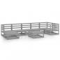 Preview: ARDEBO.de - 8-tlg. Garten-Lounge-Set Grau Kiefer Massivholz