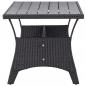 Preview: Gartentisch Schwarz 120x70x66 cm Poly Rattan