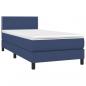 Preview: Boxspringbett mit Matratze Blau 80x200 cm Stoff