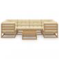 Preview: 7-tlg Garten-Lounge-Set mit Kissen Honigbraun Massivholz Kiefer