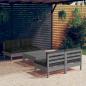 Preview: ARDEBO.de - 5-tlg. Garten-Lounge-Set mit Anthrazit Kissen Kiefernholz