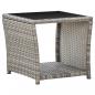 Preview: 2-tlg. Garten-Essgruppe mit Kissen Grau Poly Rattan