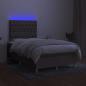 Preview: Boxspringbett mit Matratze & LED Taupe 120x190 cm Stoff