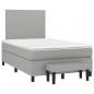 Preview: Boxspringbett mit Matratze Hellgrau 120x190 cm Stoff