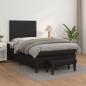 Preview: Boxspringbett mit Matratze Schwarz 120x190 cm Kunstleder