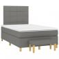 Preview: Boxspringbett mit Matratze Dunkelgrau 120x190 cm Stoff