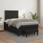 Preview: Boxspringbett mit Matratze Schwarz 120x190 cm Kunstleder