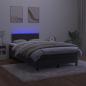 Preview: Boxspringbett mit Matratze & LED Schwarz 120x190 cm Samt