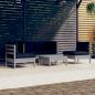 Preview: ARDEBO.de - 5-tlg. Garten-Lounge-Set mit Kissen Kiefer Massivholz