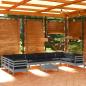 Preview: ARDEBO.de - 11-tlg. Garten-Lounge-Set mit Kissen Grau Kiefernholz