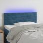 Preview: ARDEBO.de - LED Kopfteil Dunkelblau 100x5x78/88 cm Samt