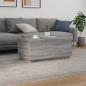 Preview: Couchtisch mit LED-Leuchten Grau Sonoma 90x50x40 cm