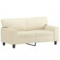 Preview: 2-Sitzer-Sofa Creme 120 cm Kunstleder