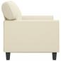 Preview: 2-Sitzer-Sofa Creme 120 cm Kunstleder