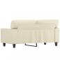 Preview: 2-Sitzer-Sofa Creme 120 cm Kunstleder