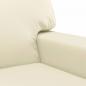 Preview: 2-Sitzer-Sofa Creme 120 cm Kunstleder