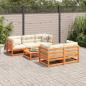 Preview: 6-tlg. Garten-Sofagarnitur Wachsbraun Massivholz Kiefer