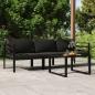 Preview: ARDEBO.de - 4-tlg. Garten-Lounge-Set mit Kissen Aluminium Anthrazit