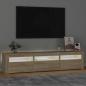 Preview: TV-Schrank mit LED-Leuchten Sonoma-Eiche 180x35x40 cm