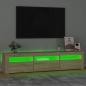 Preview: TV-Schrank mit LED-Leuchten Sonoma-Eiche 180x35x40 cm