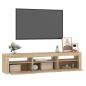 Preview: TV-Schrank mit LED-Leuchten Sonoma-Eiche 180x35x40 cm